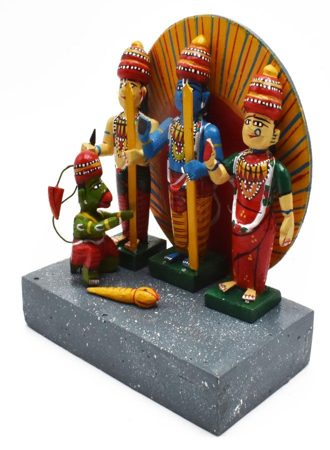 justhandmade Wooden Lord Ramar Pattabhishekam Set | Golu Bommai | Home Decor Showpiece | Gift - Image 3